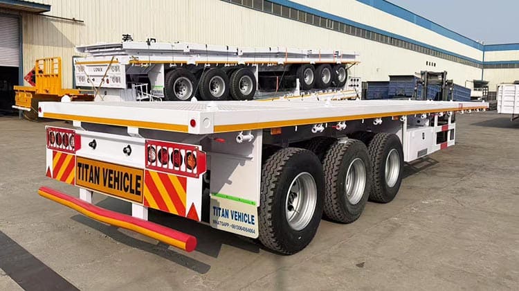 Tri Axle Semi Flatbed Trailer for Sale in Djibouti