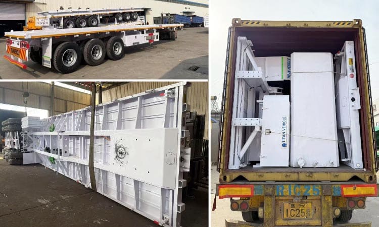 Tri Axle Semi Flatbed Trailer for Sale in Djibouti