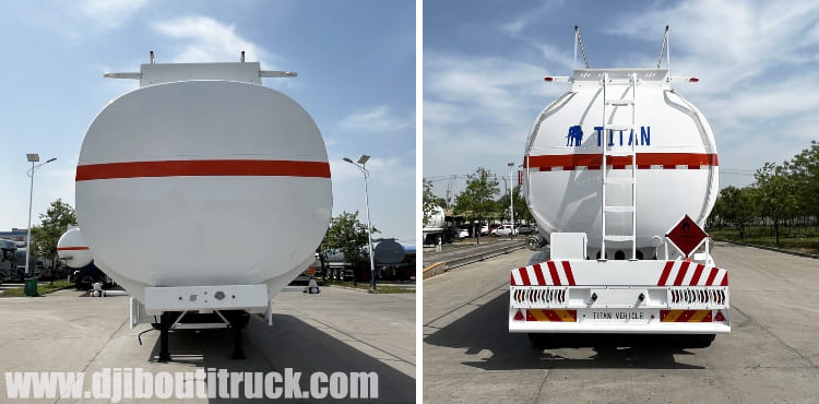 45000 Liters Diesel Fuel Tanker Trailer for Sale in Djibouti