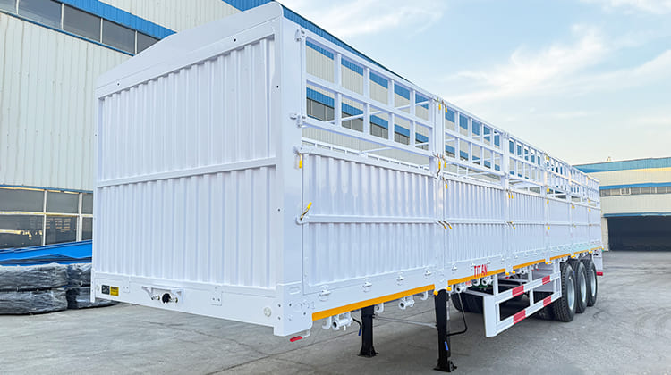 Tri Axle Fence Cargo Trailer | Fence Trailer for Sale in Djibouti