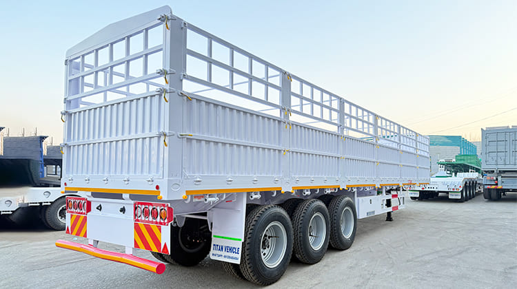 Tri Axle Fence Cargo Trailer | Fence Trailer for Sale in Djibouti