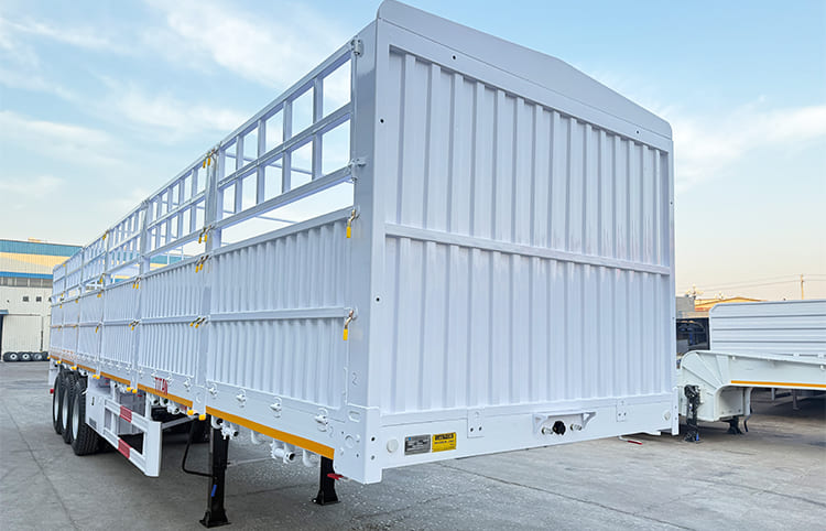 Tri Axle Fence Cargo Trailer | Fence Trailer for Sale in Djibouti