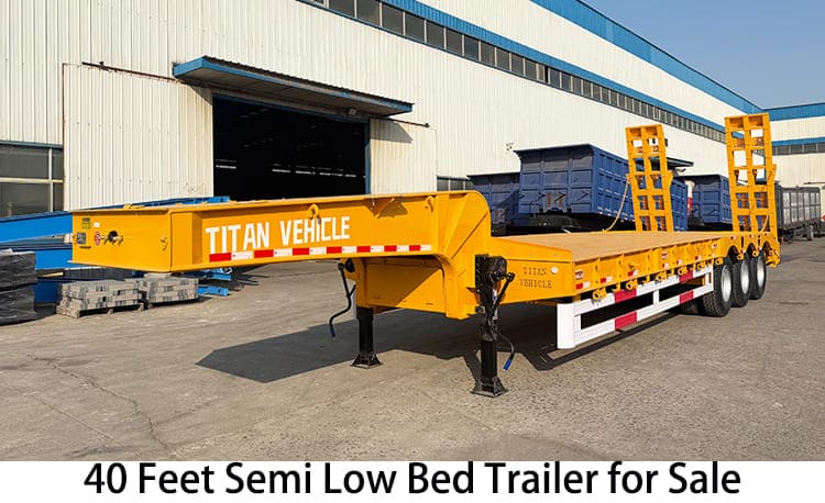40 Feet Semi Low Bed Trailer for Sale in Djibouti