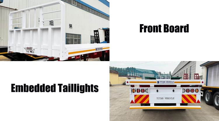 4 Axle Semi Flatbed Trailer Price for Sale in Djibouti Djtdj