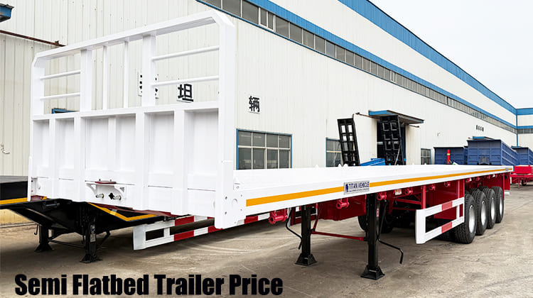 4 Axle Semi Flatbed Trailer Price for Sale in Djibouti Djtdj