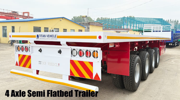 4 Axle Semi Flatbed Trailer Price for Sale in Djibouti Djtdj