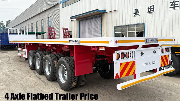 4 Axle Semi Flatbed Trailer Price for Sale in Djibouti Djtdj