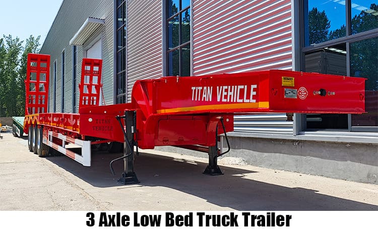 3 Axle Low Bed Truck Trailer Price for Sale in Djibouti