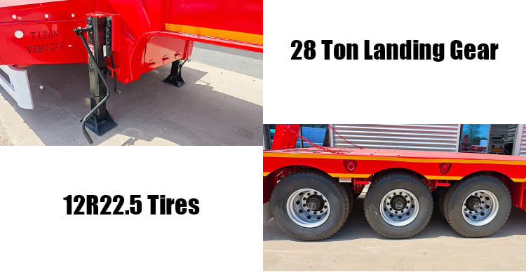 3 Axle Low Bed Truck Trailer Price for Sale in Djibouti