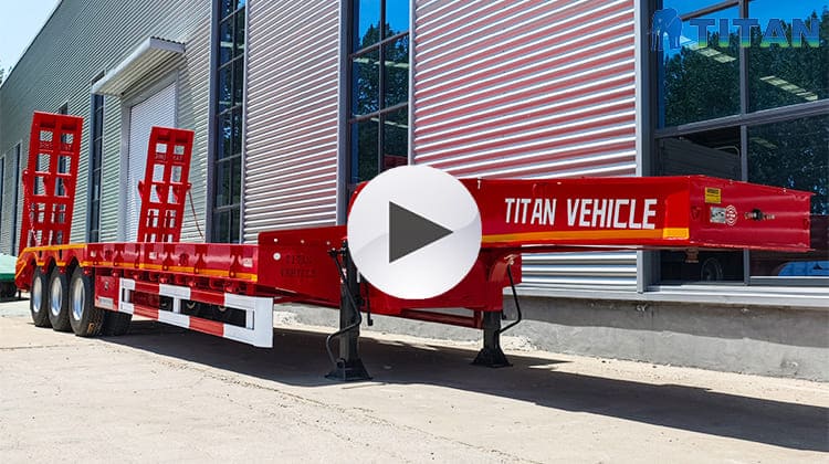 3 Axle Low Bed Truck Trailer Price for Sale in Djibouti