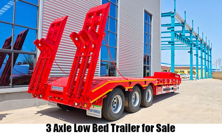 3 Axle Low Bed Truck Trailer Price for Sale in Djibouti